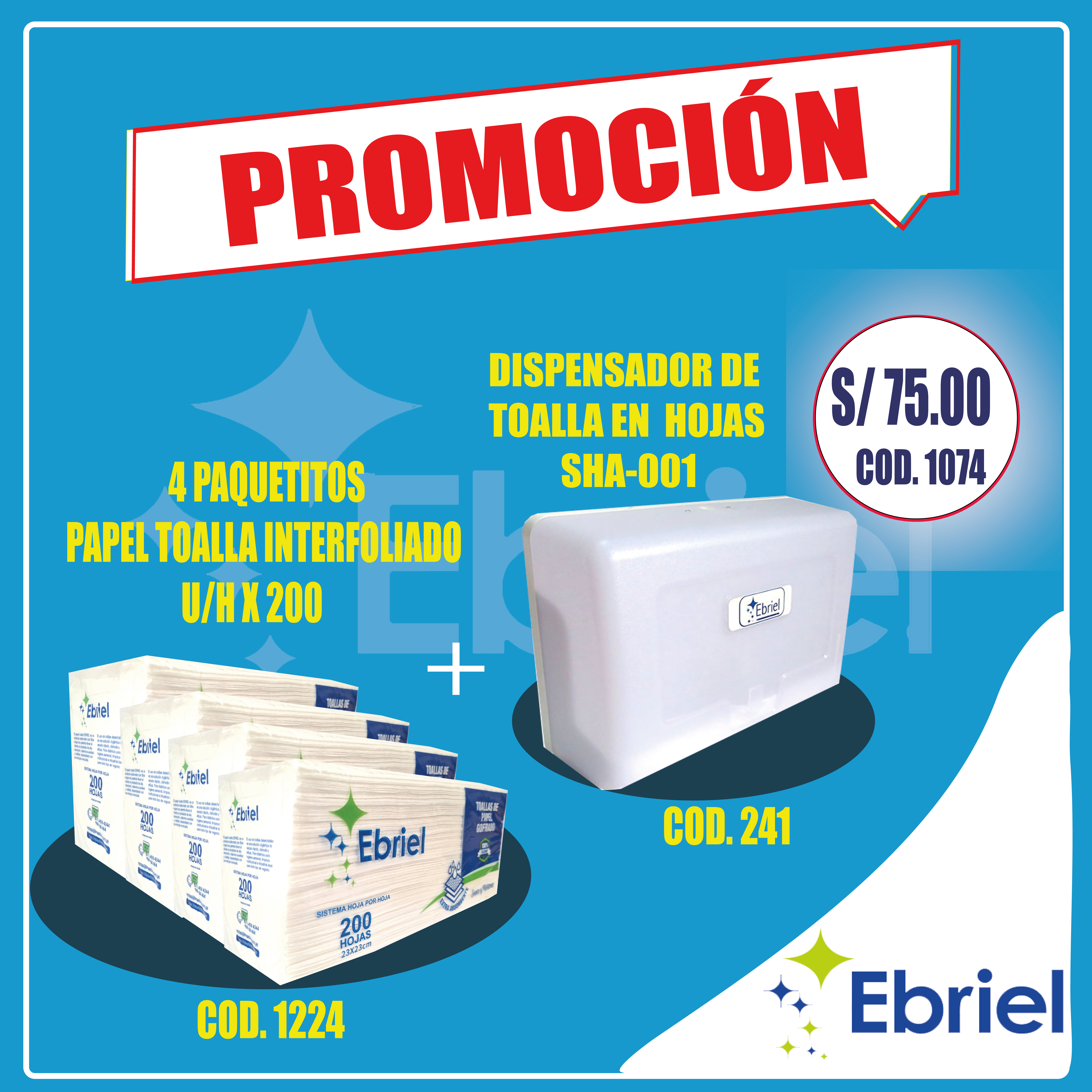 DISPENSADOR JABÓN GRANEL BLANCO - Ebriel Línea Empresarial